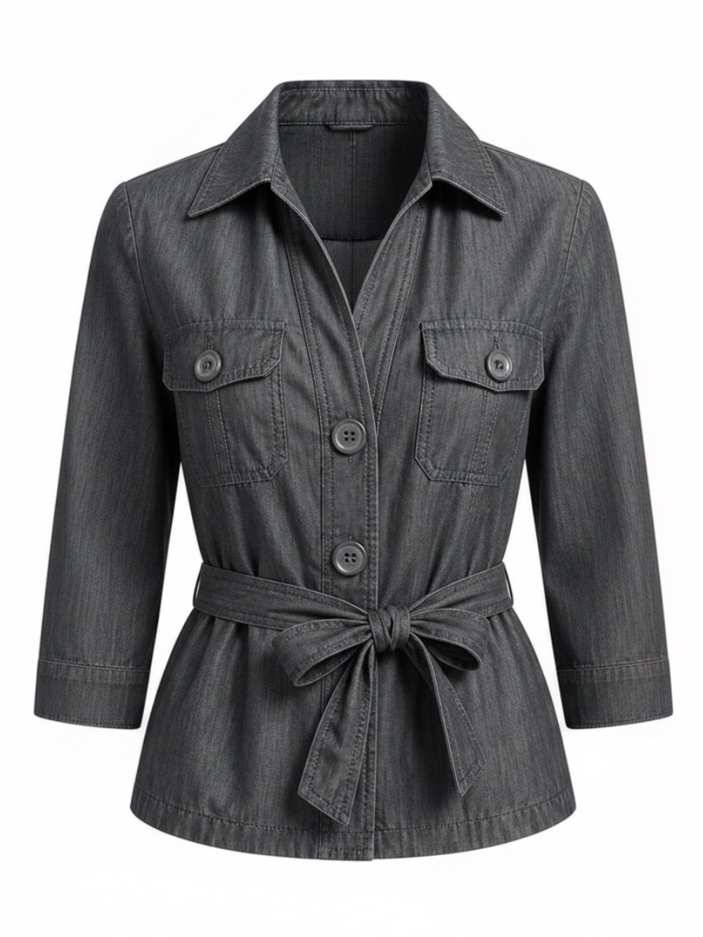 The Limited Outback Red Dark Wash Chambray Shacket